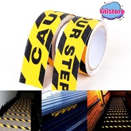 TITISTORE Hazard Warning Tape Self Adhesive Marking Durable Floor Tape
