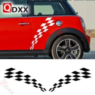 2 Pieces Checker Flag Door Side Stripes Decal Stickers for Mini Cooper R56 R57 R58 Clubman R55 F54 R