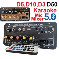 Amplifier Audio Bluetooth USB Radio DIY Subwoofer D5 D10 D3 Karaoke Po