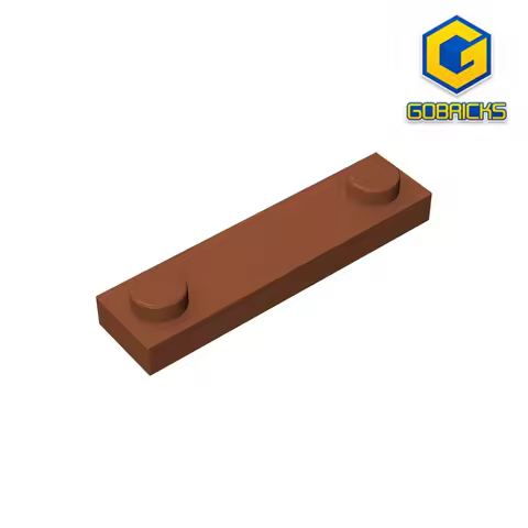 Gobricks GDS-723 PLATE 1X4 W. 2 KNOBS compatible with 92593 children's DIY Educational Building Bloc