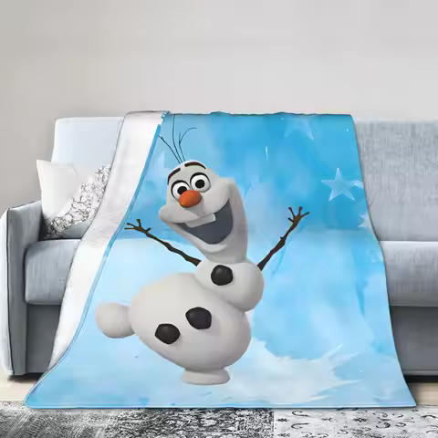 Frozen Olaf Blanket Quality Soft Warm Bedding Throws Spring Kids Adult Living Room Print Bedspread
