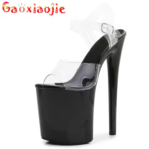 New platform heels sandals women summer 2024 Pumps Thin High Heels PVC Buckle Strap Dress Wedding Sh