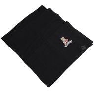 MOSCHINO 50135 M5353 滑板小熊LOGO混紡薄圍巾.黑