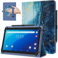 TiMOVO Universal Case for 10.1 Inch Android Tablet with Pen Loop, Lightweight Folding Stand PU leath