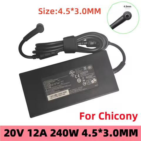 A17-240P1A 240W 20V 12A 4.5*3.0MM Laptop Charger for MSI Delta 15 15 A5EFK 15001 GS66 GF66 GF76 GL66