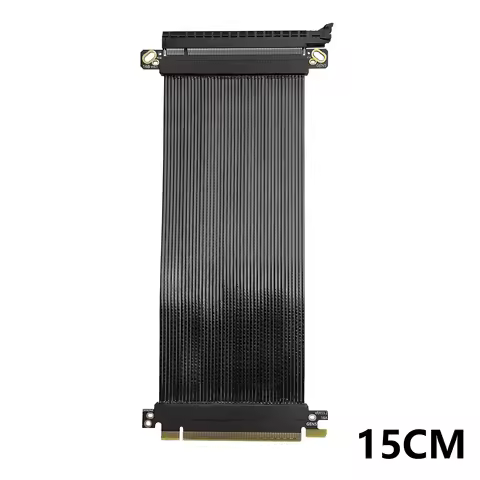 PCIe 5.0 X16 GEN5 64GB/s Bi-Directional Bandwidth Graphics Card Extension Cable for ITX Case Silver-