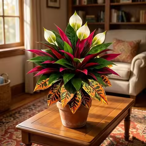 UV Resistant Fall Artificial Dragon Blood Tree Lifelike Lush Leaves Fake Foliage Plant Real Touch Fa
