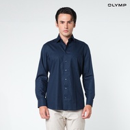 OLYMP LUXOR Shirt เสื้อเชิ้ตชาย สีกรมท่า ทรงหลวม ใส่สบาย รีดง่าย Y24NOS