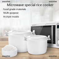 【Peacellow Microwave Oven Rice Cooker Food Steamer Pot Cooking Utensil Insulation Lunch Box