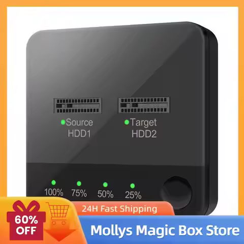 SSD Reader with LED Indicator SSD Hard Drive Duplicator Data Transmission Dual Rotors Reading for St