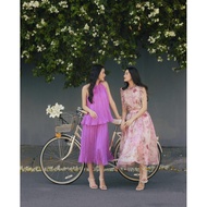 PASS Huong Boutique purple silk skirt size M