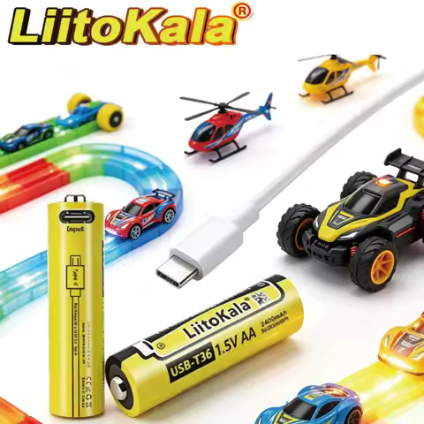 LiitoKala USB-T36 1.5V 3600mWh AA Lithium Battery Rechargeable for Multiple Electrical Appliances Pa