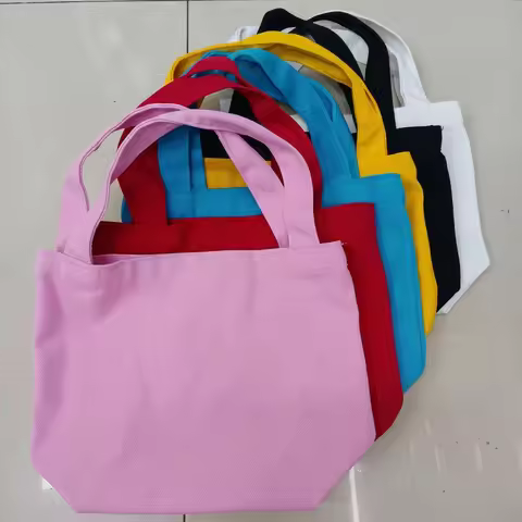 Gift Shopping Bag Lightweight Shopping Tote Bag Cotton Canvas Handbag Structured Diy Handbag For Gro