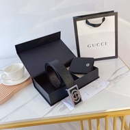 GUCCI Latest Exclusive Belt Wallet Set Gucci The Belt Is Made Of Original Leather Cowhide Belt Body,