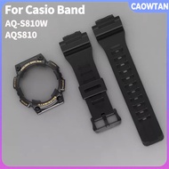 Resin AQ-S810W Bezel+strap for G-SHOCK AQ S800 AQ S810 Waterproof Silicone Watch Case and Bracelet I