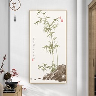 Bamboo hanging painting Bamboo newspaper safe new Chinese blessing meaning poster printing canvas pa