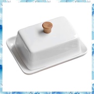 Ceramic Butter Dish with Sealed Lid for Kitchen Organization, Ideal for Cafe, Fridge, Cake Shop & Ba