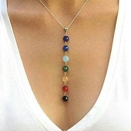 Women's Silver Necklace natural Stone Necklace Agate Opal Birthday Present