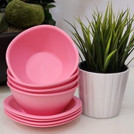 Tupperware Gourmet Dessert Set pinggan plastik pink raya 2023