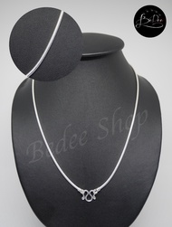 สร้อยคอเงินแท้ลายกระดูกงู สร้อยผู้ชาย สร้อยผู้หญิง (ความหนา 3 มิล.) เงินแท้ทั้งเส้น ไม่ใช่เงินชุบ ไม