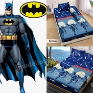 KATUN PREMIUM COTTON RUBBER BEDSHEET 90/100/120/140/160/180/200 BATMAN BETMEN - BEDSHEET 30CM HEIGHT