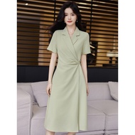 2025 New【Real Stock】Women's office set wear Green Dress business work clothes S~4XL GDX-C151