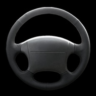 DIY Artificial leather Suede Carbon Fiber Customized Hand-stitched Car Steering Wheel Cover For Hyun
