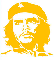 สติ๊กเกอร์ แต่งรถ ติดกระจก Che Guevara ขนาด 20x21 ซ.ม. งานตัด ทนแดด ทนฝน