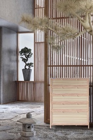 Shoes cabinet aluminum 5-tier waterproof termite proof rust proof 84x34x110 cm. - cream