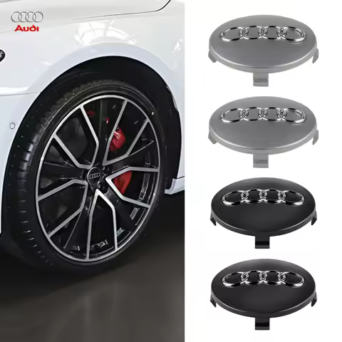 hhh 4Pcs Original 59mm Car Wheel Center Hub Caps Tire Rim Replacement Cover Audi A7 S3 A8 A3 RS5 A1 