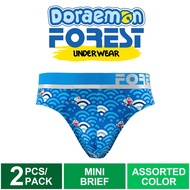 Seluar dalam yang selesa (2 Pcs) Forest X Doraemon Men Brief Microfibre Spandex Men Underwear Seluar