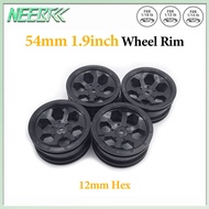 4PCS NEEBRC 54mm 1.9inch Hard Plastic Wheel Rim 12mm Hex For 1/10 1/12 1/14 RC  RC Car Truck Drift R