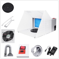 Airbrush Paint Spray booth Kit Portable Exhaust Filter Extractor Fan Set Model Turn Table Fiberglass
