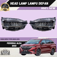 Original Perodua New Alza 2022 Head Lamp Lampu Depan Low &amp; High Spec 100% New High Quality