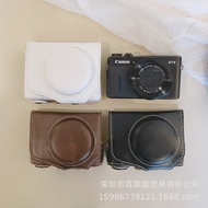 Suitable for Canon G7X3 G7X2 Camera Leather Case G7XIII G7XII Camera Bag Camera Bag Retro Shoulder