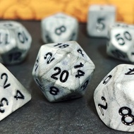 Rock Dice Set of 7 | ลูกเต๋า Dice For DnD D&D MTG RPG TRPG เกมกระดาน บอร์ดเกม Game ไพ่ทาโรต์ Magic เ