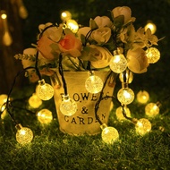 Đèn Trang Trí Năng Lượng Mặt Trời Màu Vàng Ấm -Gía chỉ còn 199k ( 1 dây dài 12m gồm 100 bóng kích th