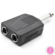C3 Guitar Audio Cable Connector Mono 1/4" Y Splitter 6.5mm Connector 1 to 2 Connector Jack