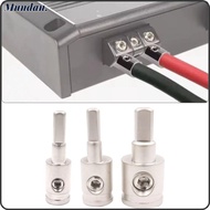 MUNDAN Car Speaker Wire Terminal, Gold Silver 0GA 4GA 8GA Car Audio Connector, Pure Copper Audio Amp