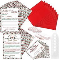 Colarr 12 Sets/96 Pcs Christmas Official Letter to and from Santa Writing Kits Santa Claus Nice List