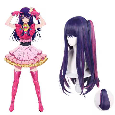 Anime OSHI NO KO Hoshino Ai Cosplay Purple Wig Headwear Girl Lolita Ponytail Heat Resistant Wigs Acc