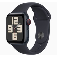 Apple Watch SE 智能手錶 GPS+流動網絡 44mm午夜暗色鋁金屬錶殼午夜暗色運動錶帶S/M -