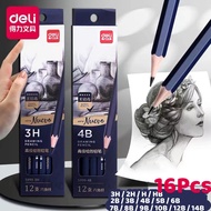 Deli Professional Sketching Pencil HB-14B Pencil Wooden Pencil For Art Painting - 1 Pc