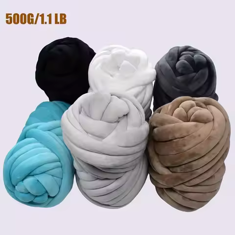 1pc Giant Soft Chunky Yarn - Velvet Jumbo Thread for Handmade DIY Throw Blankets Cushions, Pillows,