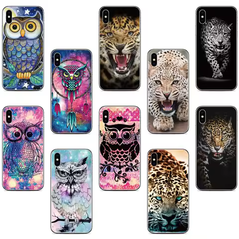 Leopard Owl Cover For Sharp Aquos R5G R8 Pro R7 P7 R3 R2 V6 S3 Wish Sense 3 4 Lite 6 6S 7 Plus Zero 