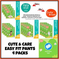 🔝TESCO FRED & FLO PANTS | LOTUS CUTE & CARE PANTS X 4 PACKS (M60/L50/XL42/XXL36)