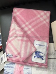 💟Burberry格紋羊毛頸巾-糖粉色 #全實拍 100% new 有齊禮盒+紙袋 Scarf圍巾，Wool，New Year gift 新年禮物 生日禮物 巴寶莉 全智賢同款 免運費 包郵 支持貨到