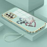 HP Phone Case For Samsung Galaxy A52 4G A52 5G A52s 5G Case Love Pattern Phone Case Layered Strap Ph