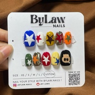 [ByLaw. Nails] Colorful Pop Culture Icon Nails | Metallic Chrome Funky Pattern Design | Trendy Retro