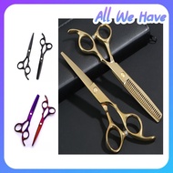 (STAINLESS STEEL) AWH 2 in 1 Professional Hairstyling Scissors Regular & Thinning Shears Multicolor 